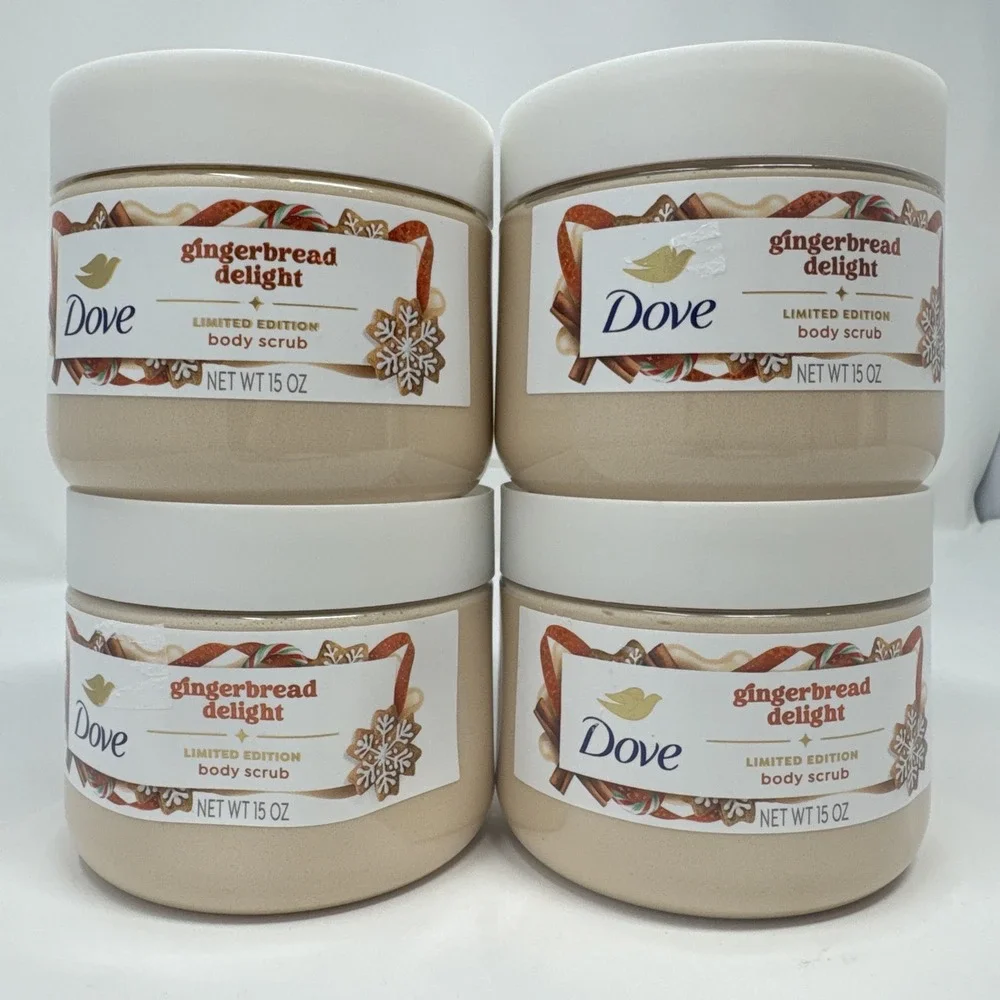 4X Dove Gingerbread Delight Body Scrub Limited Edition Christmas , 15 Oz Ea.‎